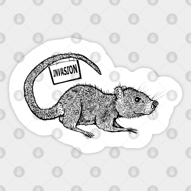 Rat Invasion Sticker by msmart